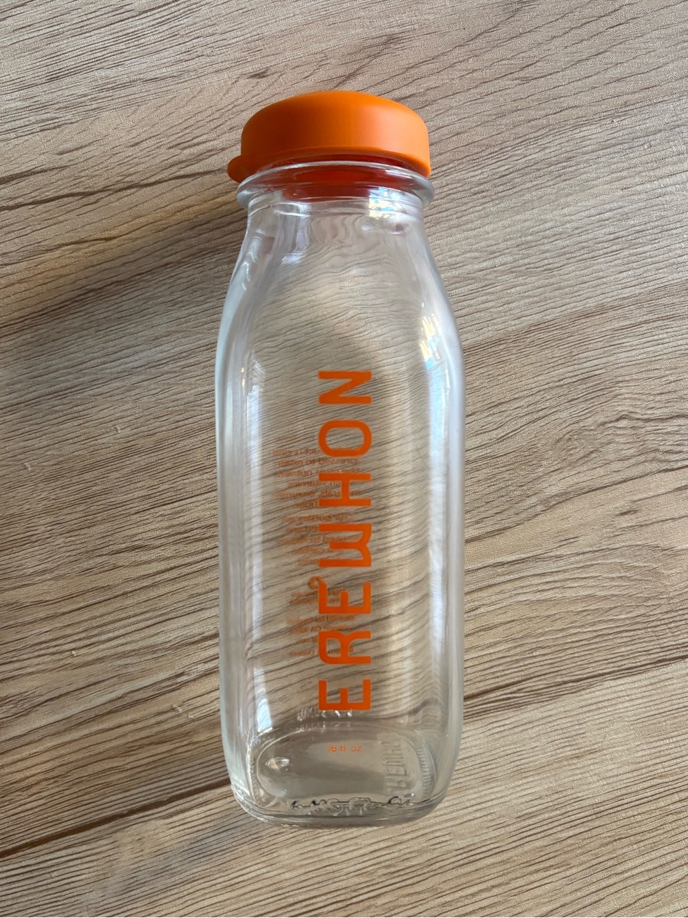 Erewhon Calabasas Glass Juice Bottle with Upgraded Silicone Reusable Top